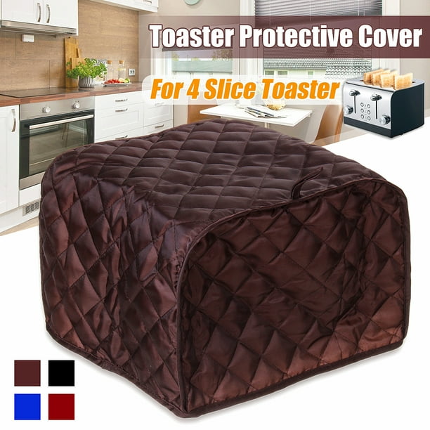 Dust Proof and Fingerprint Polyester Quilted Four Slice Toaster Appliance Cover